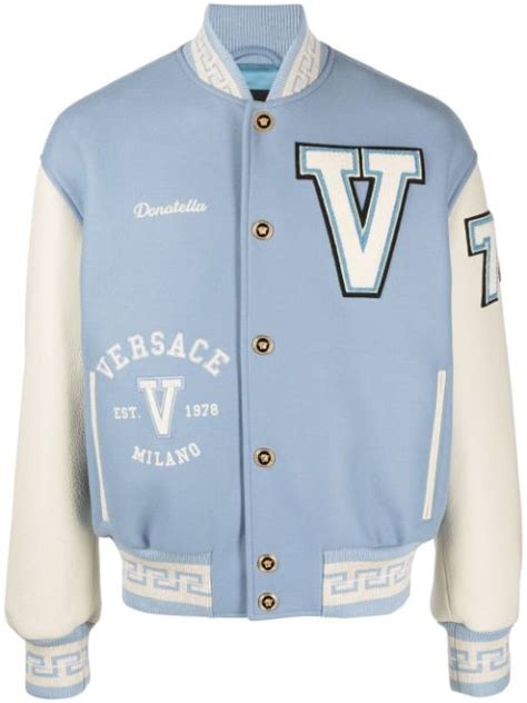 versace letterman jacket|versace varsity bomber jacket.